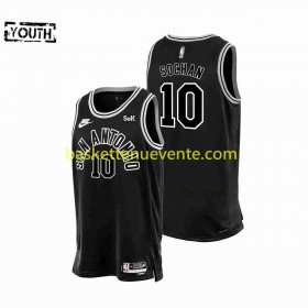 Maillot Basket San Antonio Spurs Jeremy Sochan 10 Nike 2022-2023 Classic Edition Noir Swingman - Enfant